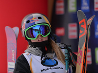 Katie Summerhayes from UK, Takes SIlver Medal during Ladies' Ski Slopestyle final. at FIS Freestyle World Ski Championship 2015, in Kreischb...