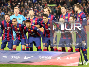 BARCELONA -21 january- SPAIN: FC Barcelona team in the match between FC Barcelona and Atletico Madrid, for the first leg of the quarterfinal...