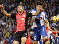 BARCELONA - january 25- SPAIN: Hamed and Javi Lopez in the match between RCD Espanyol and Almeria CF, corresponding to the week 20 of the sp...