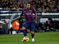 Barcelona, Catalonia, Spain. Fabruary 1, 2015 Dani Alves of Barcelona in action during the spanish league match between FC barcelona and Vil...