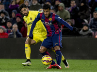Barcelona, Catalonia, Spain. Fabruary 1, 2015 Rafinha of Barcelona in action during the spanish league match between FC barcelona and Villar...