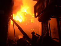 A major fire broke out on Monday evening, 2nd February 2015,  in  the  plywood store in Kolkata, India. 
(