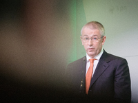 Chairman of the board of KPN Eelco Blok is seen at the presentation of the yearly financial results in The Hague on Wednesday.  (