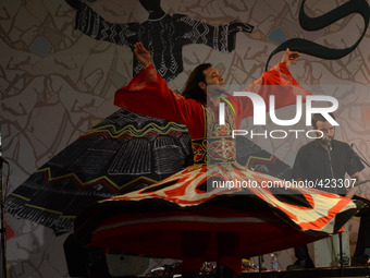 Members from Spanish Flamenco folk music group Zikr perform at the Sufi festival , an International festival of Sufi and traditional music i...