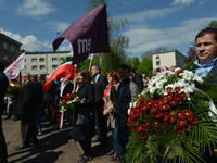 Representatives of leftist circles met at Daszynski Avenue to celebrate May Day outside the Monument to the Military Actions of the Proletar...