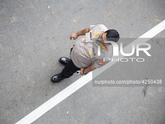 Jakarta, 01 May 2019 : ARGO YUOWONO Jakarta Police Publice Relation Chief Officer known with his friendly smile and attitude with journalist...
