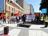 Paddy Brennan  attends May Day March And Rally In Cardiff, Wales, on 1st May 2019.  (