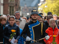 Mayor of Nijmegen Hubert Bruls attends ceremonies remember the victims during the WWII in Nijmegen, Netherlands, on 4 May 2019. Mayor of Nij...
