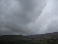 Clouds gathering above Kinder Scout, on Monday 26th January 2015, in the Peak District National Park close to the village of Edale. -- MPs i...