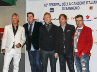 The Spandau Ballet Band during a press conference at the Teatro Ariston of Sanremo, on February 12, 2015. (