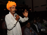 Mass Rajasthani Farmers  participates 43rd Dairy Industry Conferences at Science City Auditorium on February 19,2015 in Kolkata,India. (