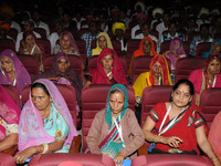 Mass Rajasthani Farmers  participates 43rd Dairy Industry Conferences at Science City Auditorium on February 19,2015 in Kolkata,India. (