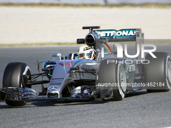 BARCELONA -february 28- SPAIN: Lewis Hamilton and Mercedes on the tests of Formula 1, held at the Circuit de Catalunya Barcelona, on Februar...