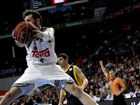 Real Madrid's Spanish player Rudy Fernandez during the Liga Endesa Basket 2014/15 match between Real Madrid and Iberostar Tenerife, at Palac...