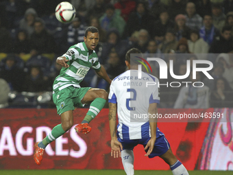 Sporting's Portuguese forward Nani during the Premier League 2014/15 match between FC Porto and Sporting CP, at Dragão Stadium in Porto on M...