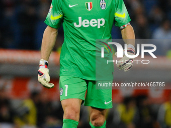 Gianluigi Buffon during the Serie A match between AS Roma and Juventus FC at Olympic Stadium, Italy on March 02, 2015. (