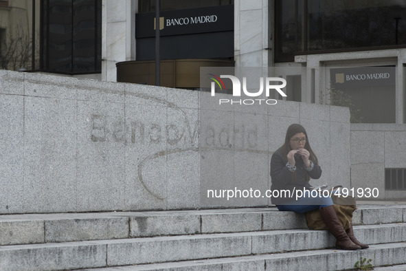 Headquarters Banco de Madrid branch office in Madrid, on March 19, 2015. The financial authority of tax haven Andorra has taken control of p...