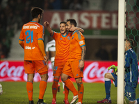 Paco Alcacer, Piatti, Andre Gomes, Przemyslaw TYTON during the match between Elche CF against Valencia CF, week 28 of La Liga  2014/15 in Ma...