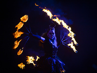 A performer at the opening day of Diverse NIGHT of the JUMPs in Krakow's Arena. Krakow, Poland. Friday 20 March 2015. Photo by: Artur Widak/...