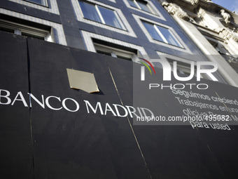Banco Madrid new office in Vigo, northwestern Spain on March 21, 2015. The bank filed for bankruptcy. (