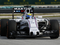 Brazilian Felipe Massa of Williams Martini Racing in action during the qualifying session of the Malaysian Formula One Grand Prix at Sepang...