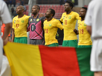 (L-R) Stephane Mbia, Guy N'dy Assembe, Franck Kom, Banana Yaya and Kombi Mandjang of Cameroon line-up ahed of the international friendly mat...