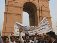 Lawyers protests in front of India Gate against Delhi Police on 4 November 2019 in New Delhi, India. A major clash broke out between Delhi P...
