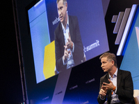 Jay Sullivan (Facebook) speaks during day three of the Web Summit 2019 in Lisbon, Portugal on November 6, 2019  (