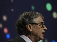 Co-chair and Trustee of the Bill and Melinda Gates Foundation, Bill Gates, speaks to the gathering during the inauguration of the 8th Intern...