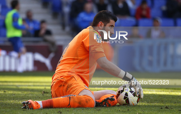 BARCELONA - april 12- SPAIN: Kiko Casilla in the match between RCD Espanyol and Athletic Club, for the week 31 of the Liga BBVA, played at t...