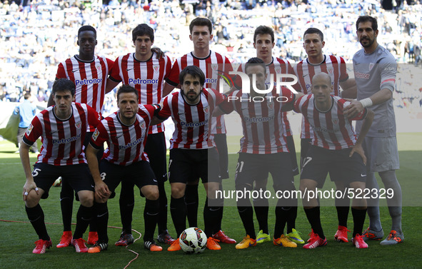 BARCELONA - april 12- SPAIN: Athletic Club team in the match between RCD Espanyol and Athletic Club, for the week 31 of the Liga BBVA, playe...
