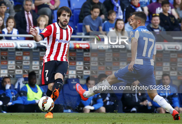 BARCELONA - april 12- SPAIN: Benat and Lucas Vazquez in the match between RCD Espanyol and Athletic Club, for the week 31 of the Liga BBVA,...