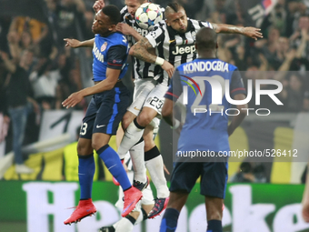 Head shot of Arturo Vidal during the Champions Luague match between Juventus FC and AS Monaco at the Juventus Stafium of Turin  on april 14,...