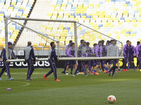 Fiorentina players during their team's training session in Kiev, Ukraine, 15 April 2015. AC Fiorentina will face Dynamo Kiev in the UEFA Eur...