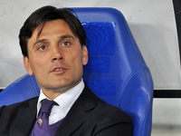 Fiorentina head coach Vincenzo Montella at the Olympic Stadium in the first leg of the quarterfinals of UEFA Europa League between FC Dynamo...