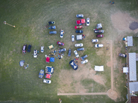  Residents camps on an improvised shelter in Guanica, Puerto Rico, on 12 January, 2020.   Puerto Rico was hit by a series of earthquakes ove...