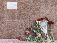 Flowers in the entrance of the Iran Embassy in Kiev, Ukraine, on 21 January 2020 for the killing of the iranian General Qassim Suleimani by...