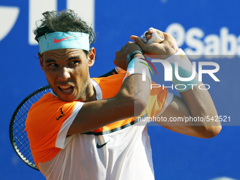 BARCELONA -23 april- SPAIN: Rafa Nadal in the 8th. match i between Fabio Fognini, in the Barcelona Open Banc Sabadell, held in the RCT Barce...