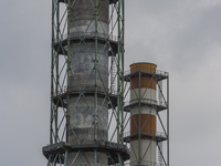 Main tower of nuclear reactor number 4 in Chernobyl. (