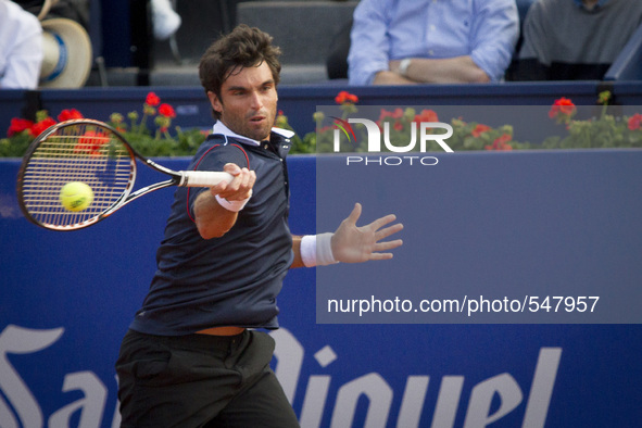 Barcelona, Catalonia, Spain. April 26. Pablo Andujar in action during the final match against Kei Nishikori at Barcelona Open Banc Sabadell...