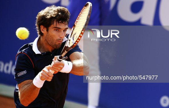BARCELONA -26 april- SPAIN: Pablo Andujar  in the final to the Barcelona Open Banc Sabadell between Kei Nishikori, held in the RCT Barcelona...