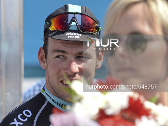 Happy Mark Cavendish (Etixx QuickStep), as he wins the second stage of the 51st Presidential Cycling Tour of Turkey.  Antalya, Turkey, on Ap...