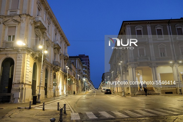 One of the busiest street is seen empty in Lanciano, Italy, on March 14, 2020 due coronavirus. (Photo by Federica Roselli/NurPhoto)