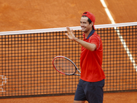 Spanish tennis player Guillermo Garcia-Lopez acknowledges the spectators after winning his Millennium Estoril Open ATP Singles tennis match...