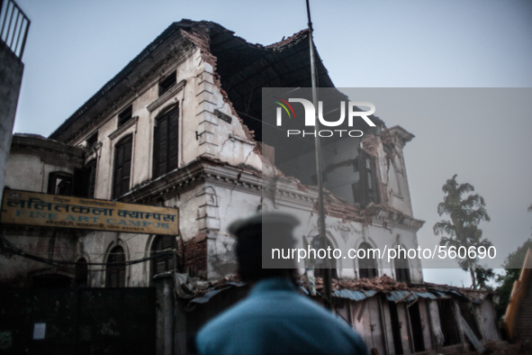 A broken house in Katmandu, Nepal, 03 May 2015. 