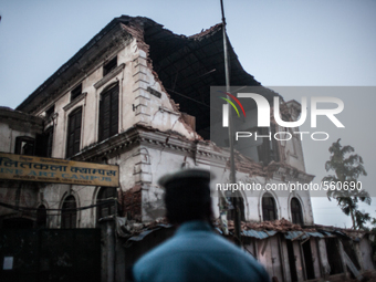 A broken house in Katmandu, Nepal, 03 May 2015. (