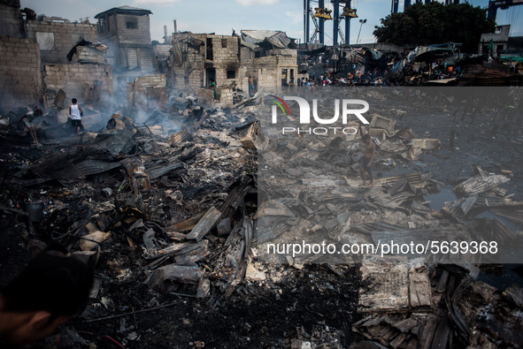 A fire broke out in a slum area in Tondo, Manila in the Philippines on April 18, 2020 that left about 500 families without homes. Manila and...