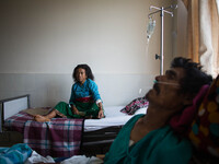 Dil Maya Sunar is an earthquake survivor. Teaching Hospital, Kathmandu, Nepal. May 6, 2015. (