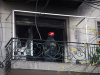 The GER (Special Rescue Group) worked on site in the Palermo neighborhood of Buenos Aries, Argentina, on July 2, 2020. (