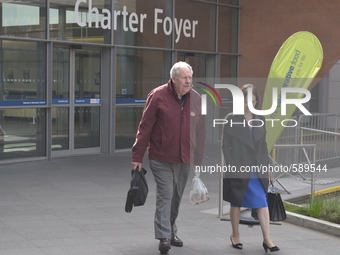 Ursula Lidbetter, the Co-Operative Group's former chair, leaving the Co-Operative Group's annual general meeting in central Manchester on Sa...